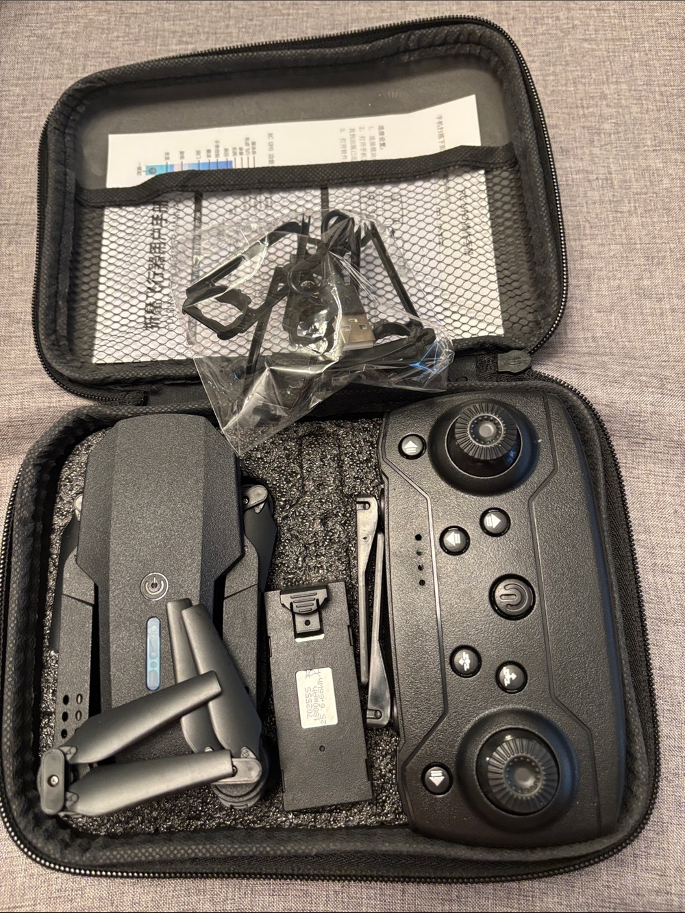 E88 Drone Foldable Quadcopter in Black - Picture 4 of 4